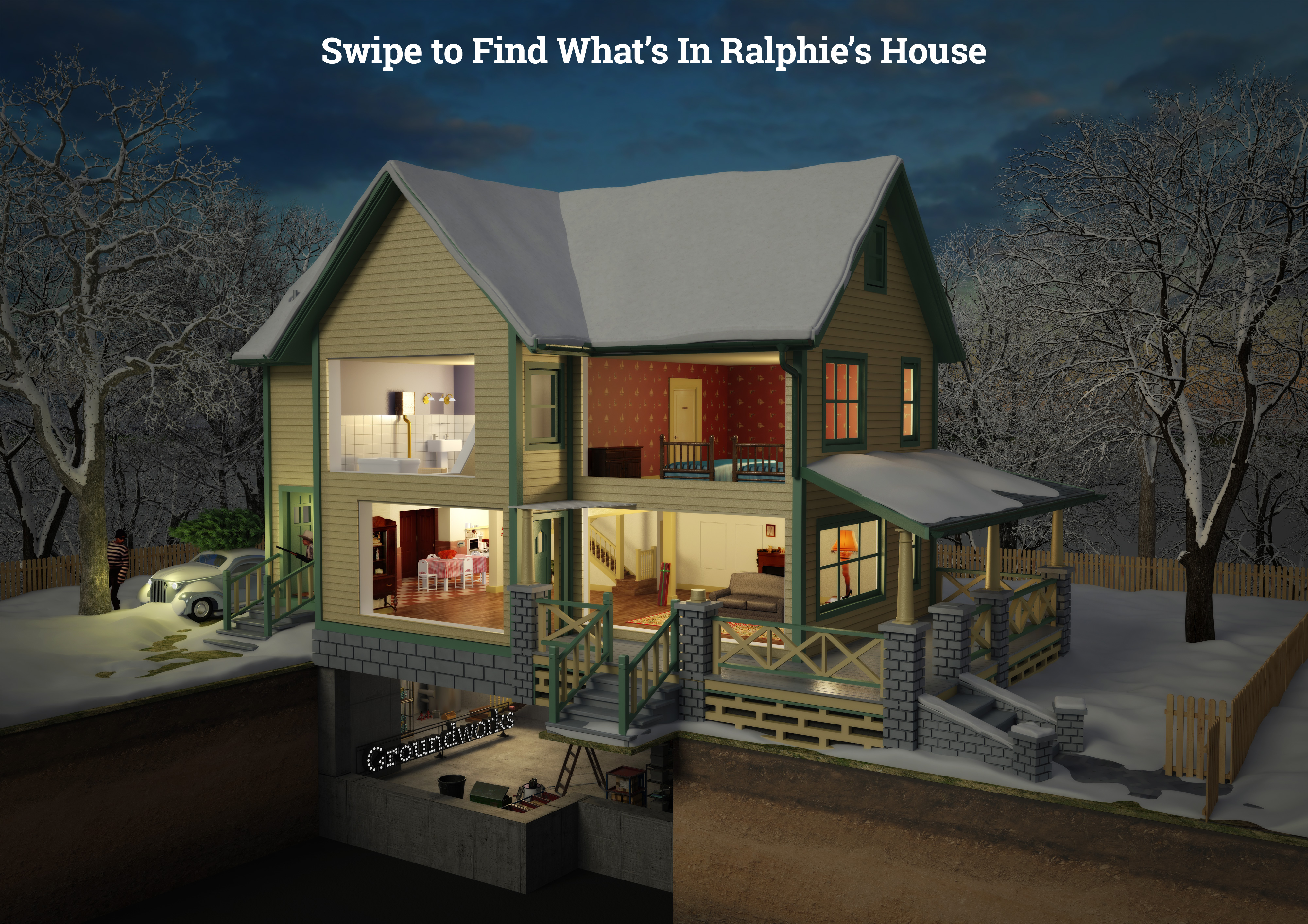 A Christmas Story - Swipe to Find What's In Ralphie's House