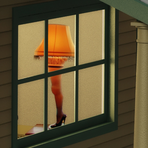 A Christmas Story House Leg Lamp
